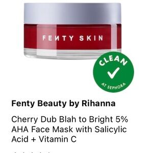 Fenty Skin Cherry Dub Blah 2 Bright 5% AHA Face Mask